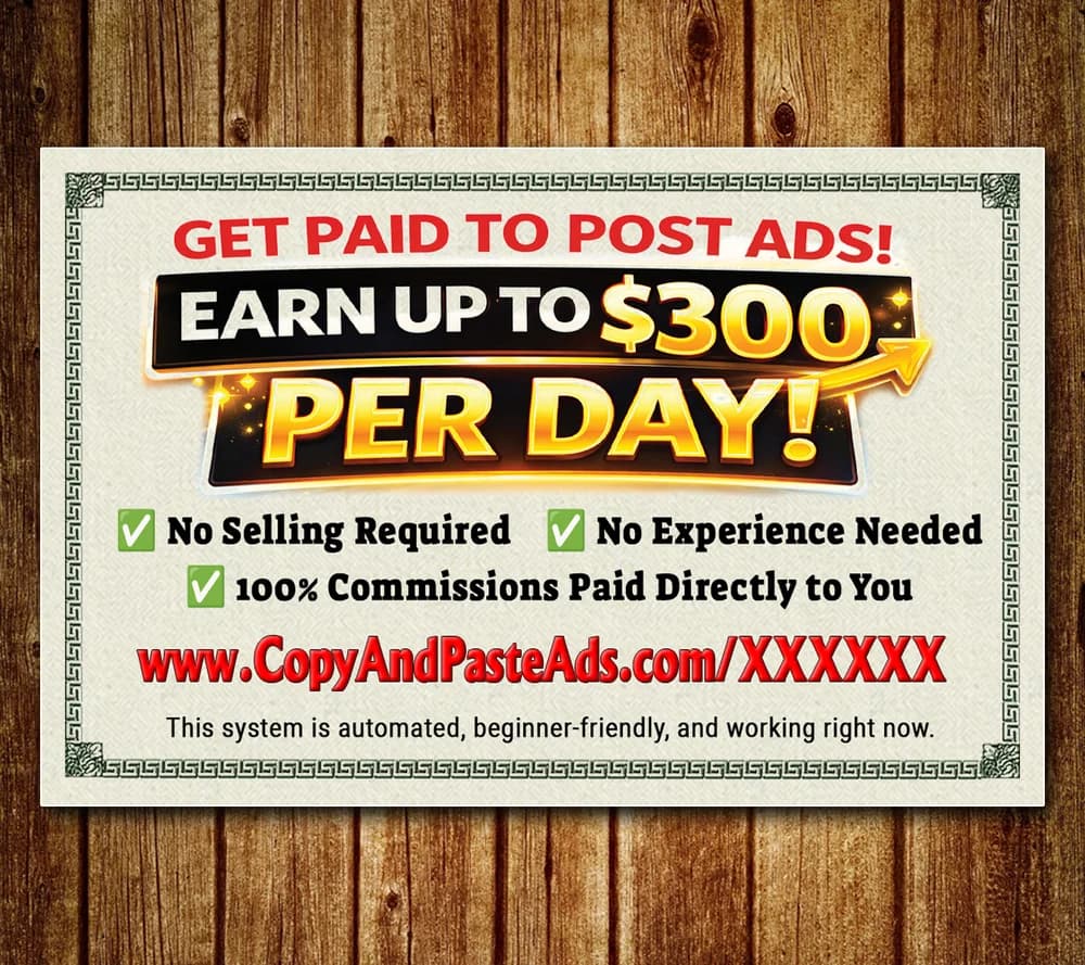 Copy And Paste Ads Drop Card