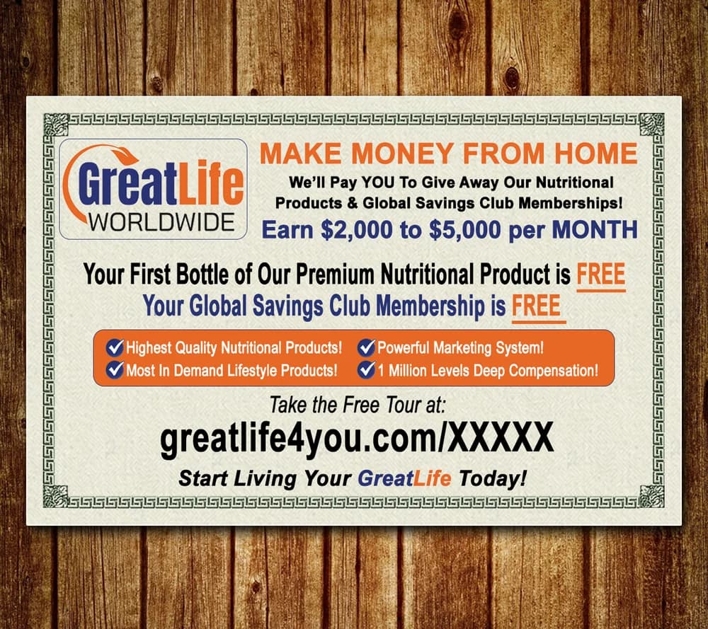 GreatLife Drop Card