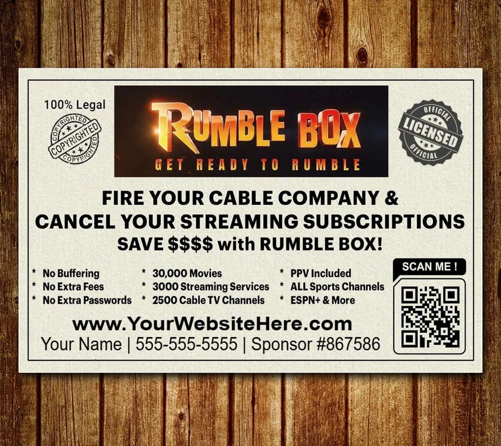Rumble Box Drop Card